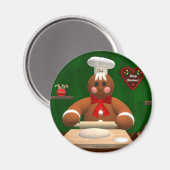 Gingerbrood Familie: Little Baker Magneet (Voorkant / Achterkant)