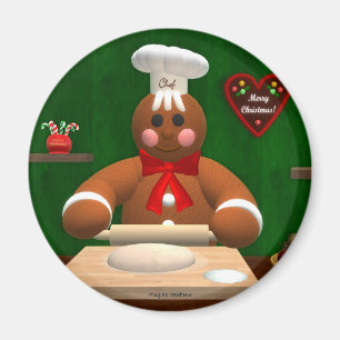 Gingerbrood Familie: Little Baker Magneet