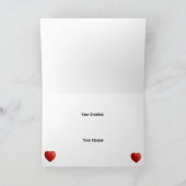 Gingerbrood Familie met drie kerst-hartgroet Feestdagen Kaart (Binnen)