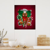 Gingerbrood Familie: Snoep Boy Poster (Keuken)