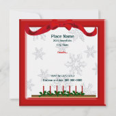 Gingerbrood Familie van Vier Kerstfeestdagen Kaart (Achterkant)