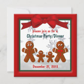 Gingerbrood Familie van Vier Kerstfeestdagen Kaart (Voorkant)