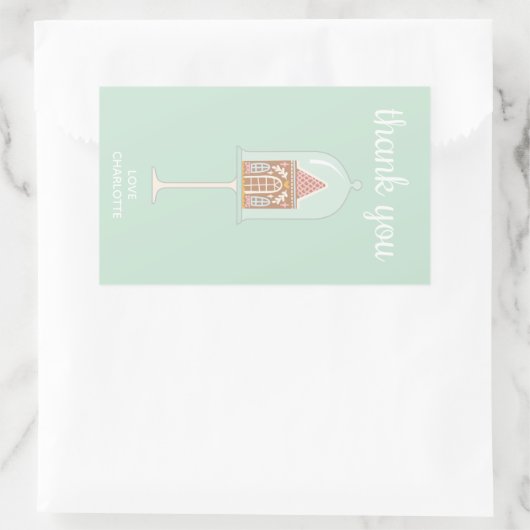 Gingerbrood feest Dank je Stickers (Tas)