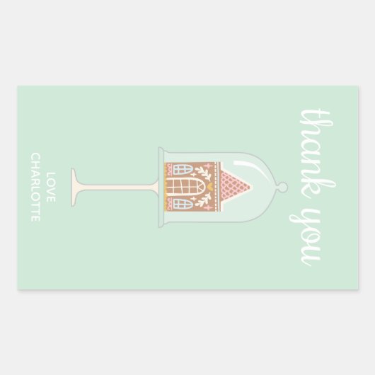 Gingerbrood feest Dank je Stickers (Voorkant)