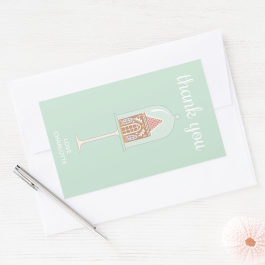 Gingerbrood feest Dank je Stickers (Envelop)