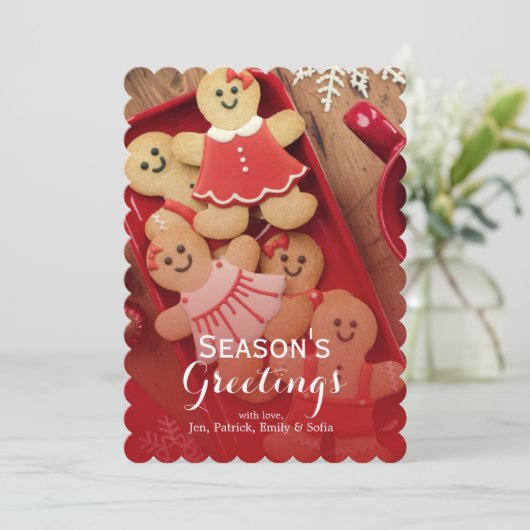 Gingerbrood Feestdagenkaart (Staand voorkant)