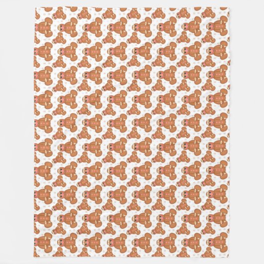 Gingerbrood Fleece Deken (Voorkant)
