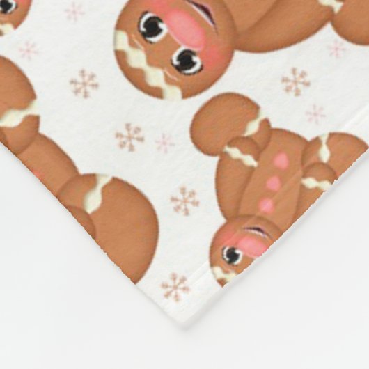 Gingerbrood Fleece Deken (Hoek)