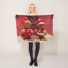 Gingerbrood fleece deken