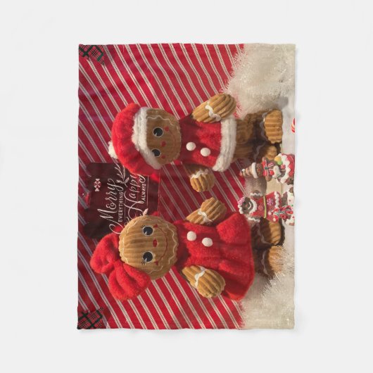 Gingerbrood fleece deken (Voorkant)