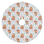 Gingerbrood Fleece Kerstboom Rok (Voorkant)