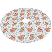 Gingerbrood Fleece Kerstboom Rok (Gekanteld)