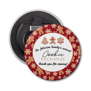 Gingerbrood Fles OpenCookie Exchange Favor Button Flesopener