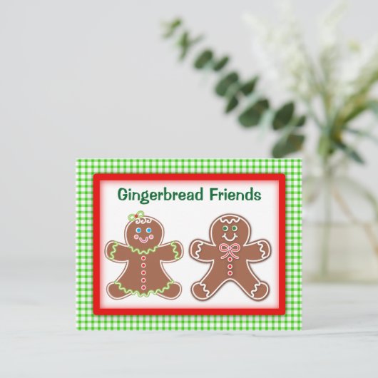 Gingerbrood Friends Briefkaart (Staand voorkant)