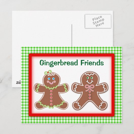 Gingerbrood Friends Briefkaart (Voorkant / Achterkant)