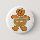 Gingerbrood Fun Ronde Button 5,7 Cm (Voorkant)
