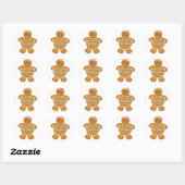 Gingerbrood Fun Ronde Sticker (Vel)