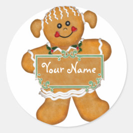 Gingerbrood Fun Ronde Sticker