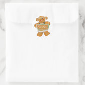 Gingerbrood Fun Ronde Sticker (Tas)