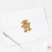 Gingerbrood Fun Ronde Sticker (Envelop)
