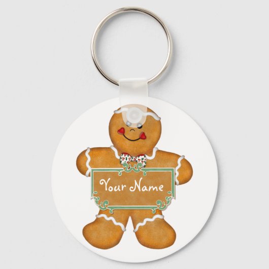 Gingerbrood Fun Sleutelhanger (Voorkant)