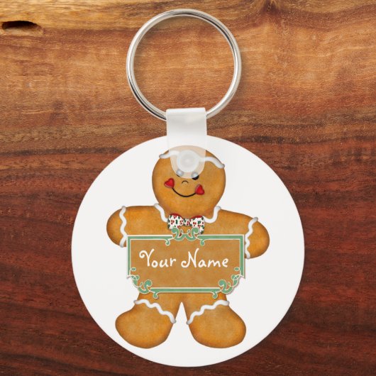 Gingerbrood Fun Sleutelhanger (Voorkant)