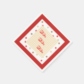 Gingerbrood Gingham en Stippen Napkins Servetten (Hoek)