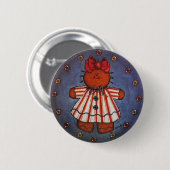 Gingerbrood Girl Button Pin (Voorkant /achterkant)