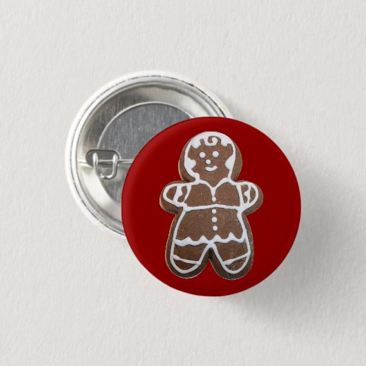 Gingerbrood Girl-Button Ronde Button 3,2 Cm (Voorkant /achterkant)