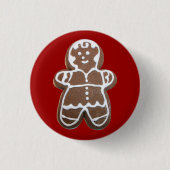 Gingerbrood Girl-Button Ronde Button 3,2 Cm (Voorkant)