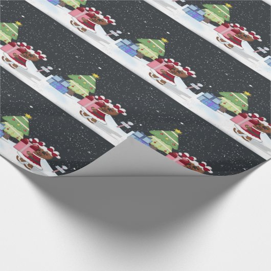 Gingerbrood Girl Cadeaupapier (Hoek)