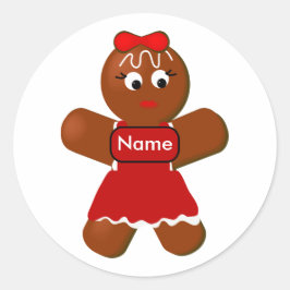 Gingerbrood Girl Cookie Sticker