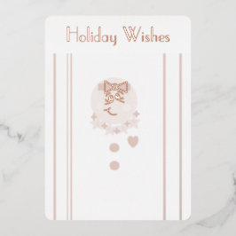 "Gingerbrood Girl" Flat Folie Holiday Kaart