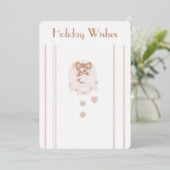 "Gingerbrood Girl" Flat Folie Holiday Kaart (Staand Voorkant)