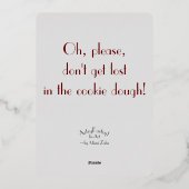 "Gingerbrood Girl" Flat Folie Holiday Kaart (Achterkant)