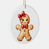 Gingerbrood Girl Keramisch Ornament (Rechts)