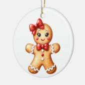 Gingerbrood Girl Keramisch Ornament (Links)