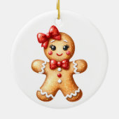 Gingerbrood Girl Keramisch Ornament (Achterkant)
