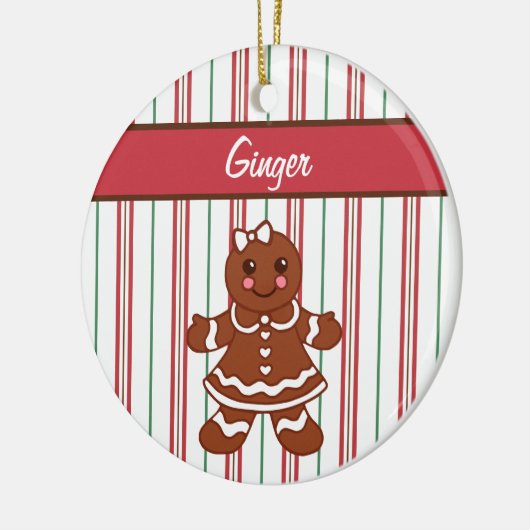 Gingerbrood Girl-Ornament Keramisch Ornament (Links)