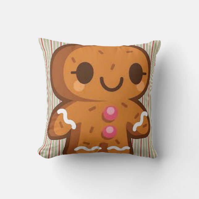Gingerbrood Girl Pillow Kussen (Voorkant)