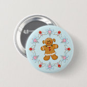 Gingerbrood Girl Ronde Button 5,7 Cm (Voorkant /achterkant)