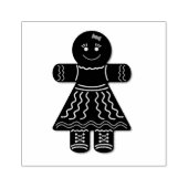 Gingerbrood Girl Rubberstempel (Afrduk)