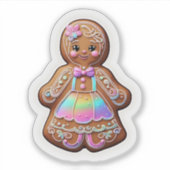 Gingerbrood Girl Sticker (Voorkant)