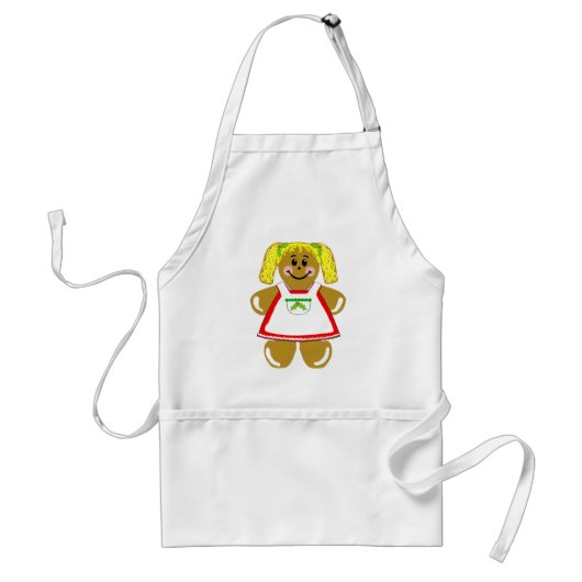GingerBrood Girl - Volwassenen of Kinder Apron Standaard Schort (Voorkant)