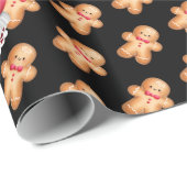 Gingerbrood Gnome Aanpassen Kleur Cadeaupapier (Rol Hoek)