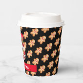 Gingerbrood Gnome Aanpassen kleur en tekst Papieren Bekers (Links)