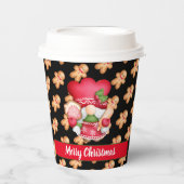 Gingerbrood Gnome Aanpassen kleur en tekst Papieren Bekers (Voorkant)