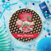 Gingerbrood Gnome Aanpassen kleur- en tekstpapier Papieren Bordje (Feest)