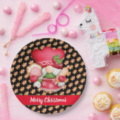 Gingerbrood Gnome Aanpassen kleur- en tekstpapier Papieren Bordje (Feest)