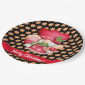 Gingerbrood Gnome Aanpassen kleur- en tekstpapier Papieren Bordje (Gekanteld)